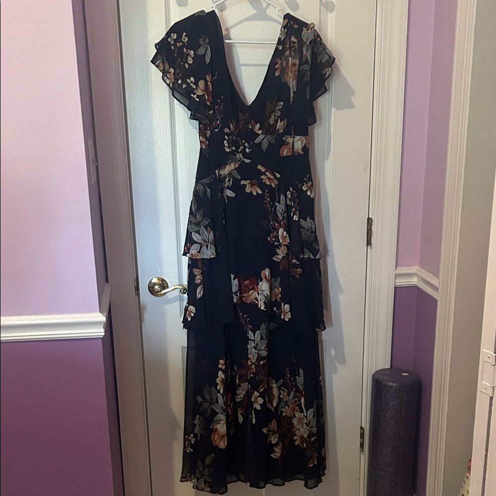 Lulus Blue Floral Dress